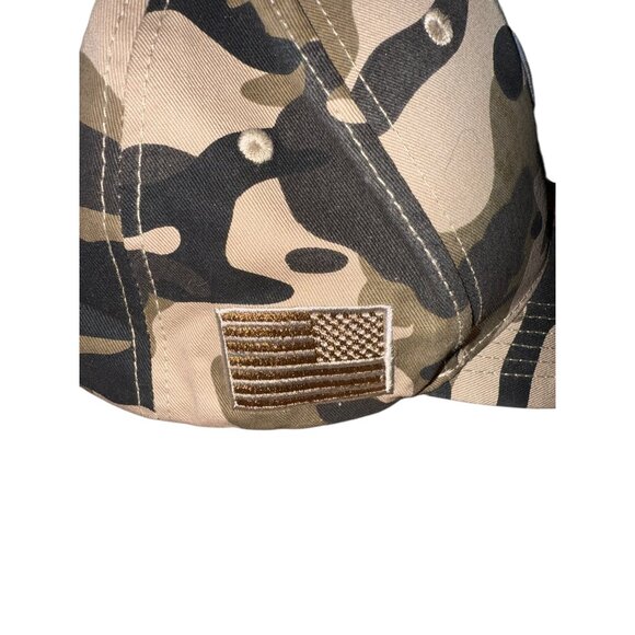 Camo Baseball Cap With Embroidered Logos Adjustable Strap Melonwear Boeing Brand - Picture 3 of 5